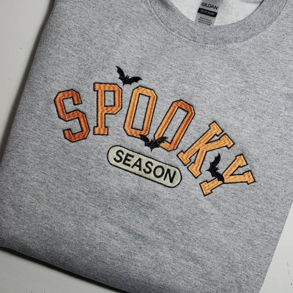 Spooky Season Embroidered Sweatshirt - Picture 1 of 2